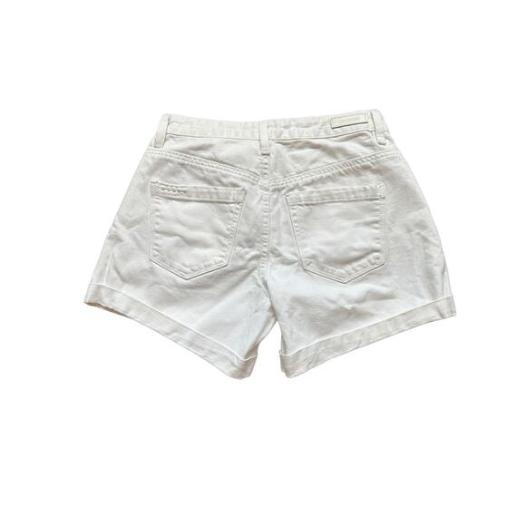 BlankNYC White Mom Cuff Denim Short Size 24 The Perry Relaxed 5 Pocket Jean NEW - Picture 5 of 9